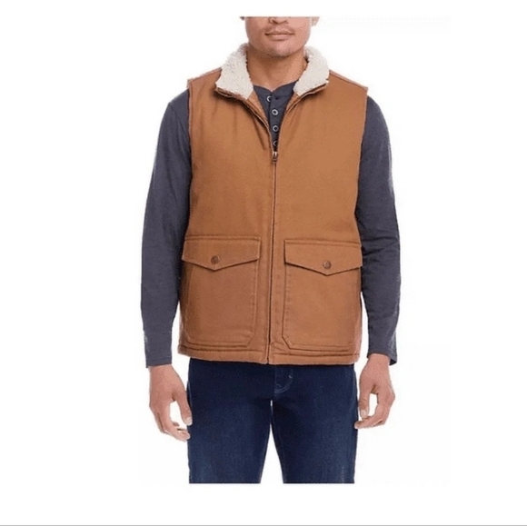 WP Weatherproof Men's Workwear Vest Harvest Tan British Khaki Sherpa - Picture 1 of 6